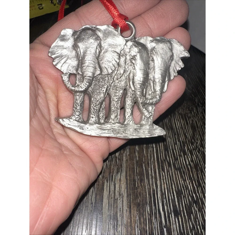 Elephant Pewter Ornament Zoo Knoxville 2023